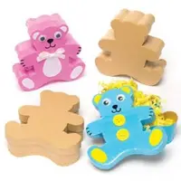 Set 4 cutiute din carton de decorat Ursuleti - Baker Ross