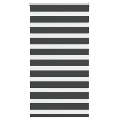 vidaXL Jaluzea tip zebra neagră lățime țesătură 75,9 cm poliester