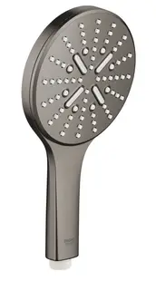 Para de dus Grohe Rainshower SmartActive 130 26574AL0, 1/2 inch, universala, 3 pulverizari, anti-calcar, mat, Hard graphite