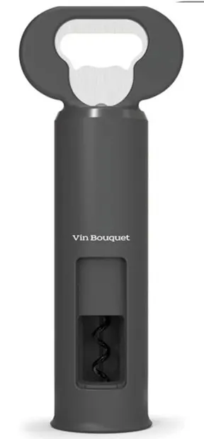 Tirbușon cu desfăcător de sticle Vin Bouquet, negru