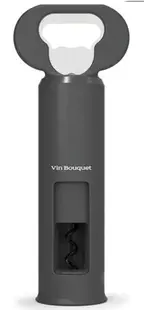 Tirbușon cu desfăcător de sticle Vin Bouquet, negru
