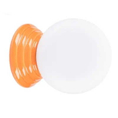 Aplică de perete portocalie din ceramică ø 12 cm Farsa – Sollux
