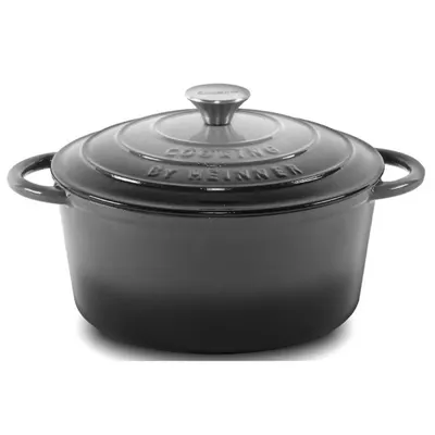 Cratita din Fonta cu capac, 26 x 12 cm, Capacitate 4.8 l
