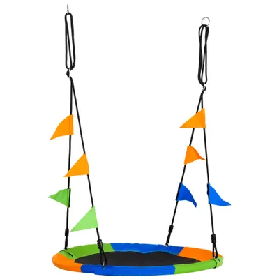 Leagan rotund Outsunny, pentru copii +3 ani, multicolor | Aosom Romania