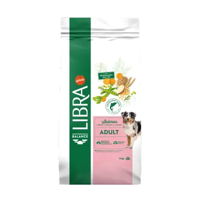 Hrana Uscata Caini Adulti, Libra Dog Adult Medium-Maxi, Somon, 14 kg