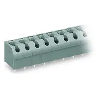 PCB terminal block; push-button; 1.5 mm²; Pin spacing 7.5 mm; 2-pole; Push-in CAGE CLAMP®; 1,50 mm²; gray