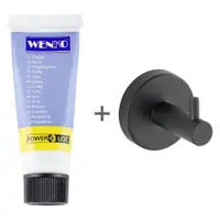 Cârlig negru mat autoadeziv din oțel inoxidabil Bosio – Wenko
