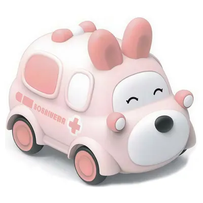 Jucărie pentru bebeluși tip mașinuță Raya Toys – ambulanță roz