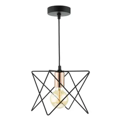 Lampa suspendata Midi Cage Pendant Matt Black & Bright Copper