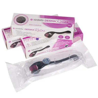 Dermaroller mezoterapie, 540 ace otel chirurgical, lungime 0.5mm
