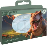 Set de ștampile Multiprint Dinosaurs World - 7 buc.,cu 3 carioci