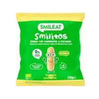 Pufuleti cu ulei de masline banane si mere +8 luni Bio Smilitos, 25g, Smileat