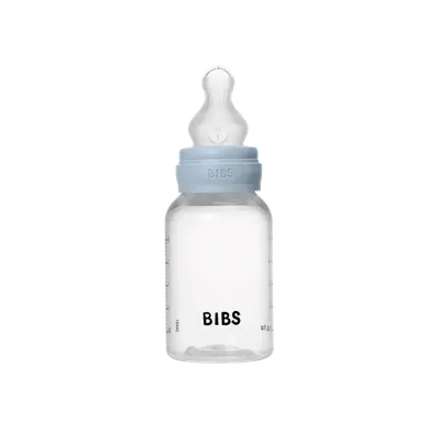 Set complet biberon anticolici Bibs 150 ml Silicon Baby Blue