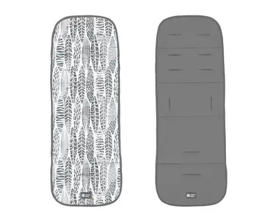 Saltea pentru carucior KikkaBoo cu doua fete Leaves Grey