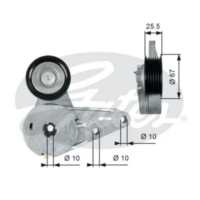 rola intinzator, curea transmisie GATES T39266