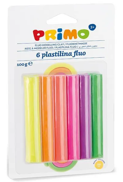 Set plastilina - 6 plastilina fluo