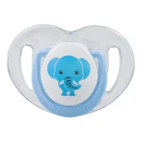 mamajoo Suzeta ortodontica din silicon si cutie de depozitare, Elefant - 0 luni