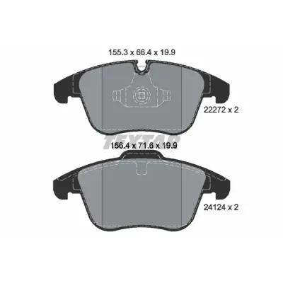 Set placute frana, frana disc TEXTAR 2227201