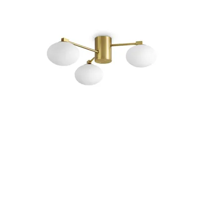 Lampa cu montaj pe tavan Hermes pl3 d60 Auriu