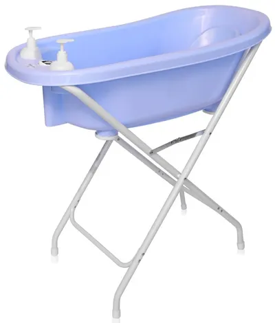 Cadiță cu dop de scurgere si suport Lorelli - 88 cm, albastra