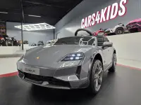 Masinuta electrica pentru copii Porsche Taycan Turbo S 24V Gri, 2 locuri, licenta oficiala, telecomanda 2.4G, scaun piele