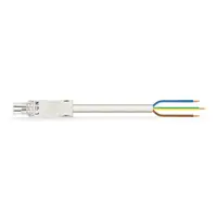 pre-assembled connecting cable; Eca; Socket/open-ended; 3-pole; Cod. A; H05VV-F 3G 1.5 mm²; 2 m; 1,50 mm²; white