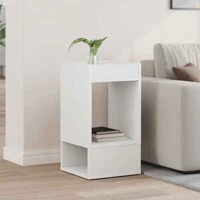 vidaXL Masă laterală Alb 30 x 30 x 56 cm Lemn prelucrat