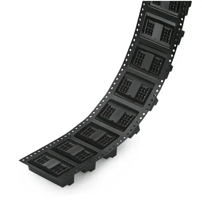 THR male header, 2-row; 0.8 x 0.8 mm solder pin; straight; 100% protected against mismating; Levers; in tape-and-reel packaging; Pin spacing 3.5 mm; 2 x 16-pole; black