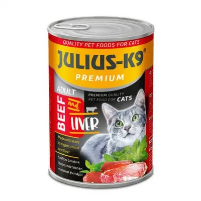 Julius K9 Cat - Hrana umeda super-premium- Vita si Ficat, Pachet 5 X 415 g