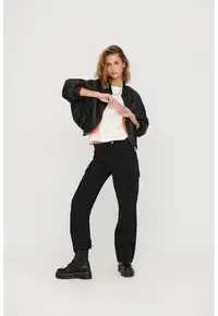 Pantaloni cargo relaxed fit - Negru