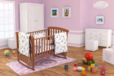 Set pentru patut bebe, Somnart, cearceaf cu elastic pentru saltea 60x120x10, pernuta 37×55, pilota 100×105, aparatori 180x45, model Ursuleti
