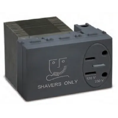Priza aparat ras, 2P 127V si 230V~, 20VA, 3 module, gri