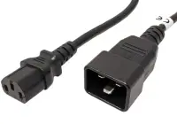 Cablu de alimentare IEC320 C13 la C20 Negru 2m, KPSB2
