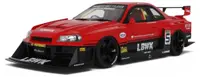 Model de colecționar GT Spirit Modern: Mașini - Nissan Skyline R34 GT-R Super Silhouette LBWK, Red, 2020