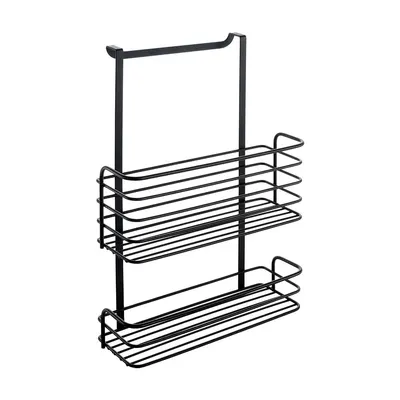 Raft metalic suspendat pentru bucătărie Metaltex Galileo Lava Double, negru
