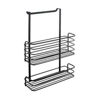Raft metalic suspendat pentru bucătărie Metaltex Galileo Lava Double, negru