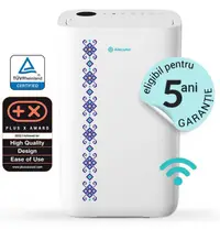 Dezumidificator si Purificator AlecoAir D25 TRADITIO, 25L/zi, Pentru 60mp, WiFi, LED UV-C, Ionizare, TRUE HEPA, Carbon