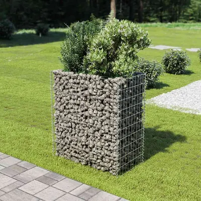 vidaXL Strat înălțat gabion, 90x50x100 cm, oțel galvanizat