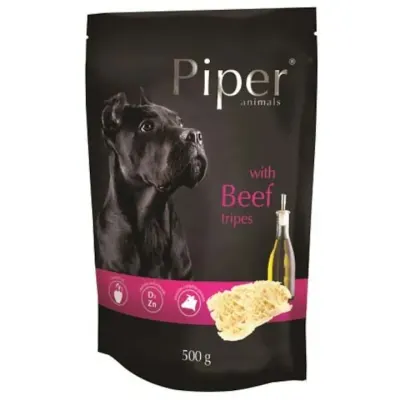 Hrana umeda pentru caini Piper Adult cu burta de vita sfecla rosie 500 gr