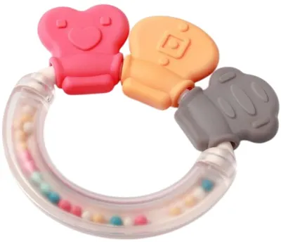 Jucărie zornăitoare pentru bebeluși cu inel de dentiție Babyono - 1595, multicolor
