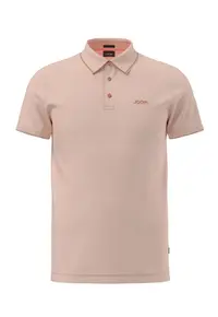 Tricou oversize cu material texturat și decupaj lateral 30041237 - Portocaliu