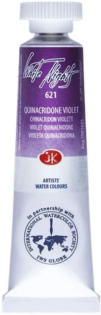 Vopsea de acuarelă Nevskaya Palitra Leningrad nopti albe - 621, chinacriddon violet, 10 ml