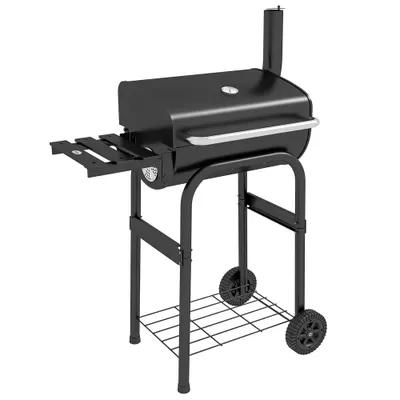 Outsunny Gratar Barbecue pe Carbune cu Rafturi | Aosom Romania