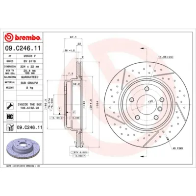 Disc frana BREMBO 09.C246.11