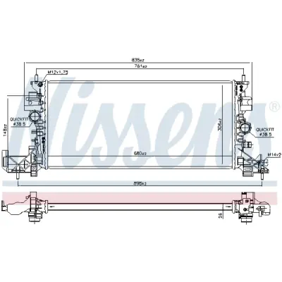 Radiator, racire motor NISSENS 630797