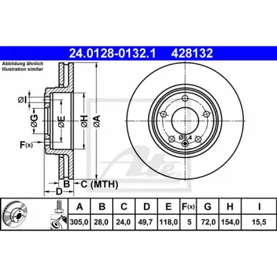 Disc frana ATE 24.0128-0132.1
