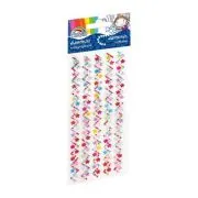 Accesorii creatie - diamante dantela plastic, multicolor, 25cm, autoadezive, blister 5 buc, Fiorello, GR-DS070 / 170-2460