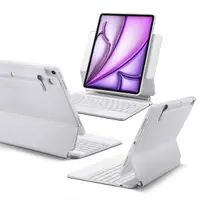 Husa cu Tastatura pentru Apple iPad (2025) / (2022), ESR, Rebound, Alba