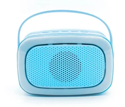 Set karaoke cu 2 microfoane - Lumina albastra