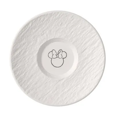 Farfurie ceasca MANROCK MICKEY, 15.4 cm, alb